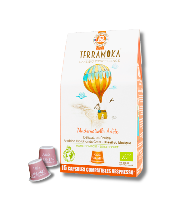Capsules de café Terramoka Adèle compatibles Nespresso - Couleur Café