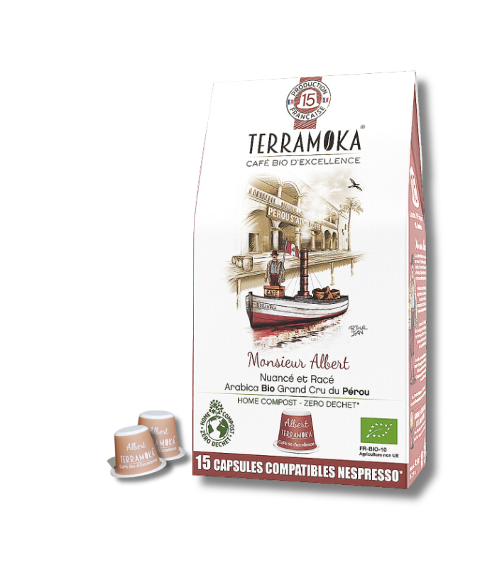 Capsules de café Terramoka Albert compatibles Nespresso - Couleur Café
