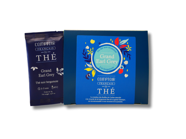 Thé noir Grand Earl Grey à la bergamote boîte de 20 sachets