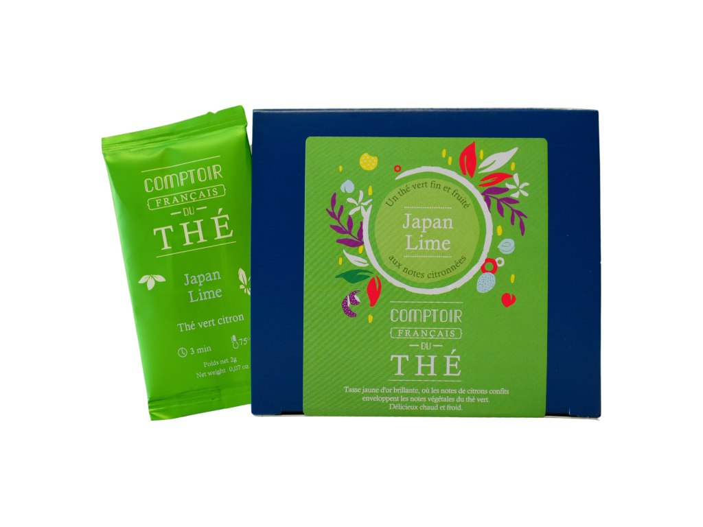 Thé vert Japan Lime au citron boîte de 20 sachets