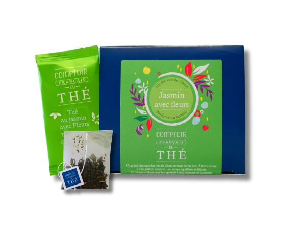 Boîte de 20 sachets de thé vert au jasmin