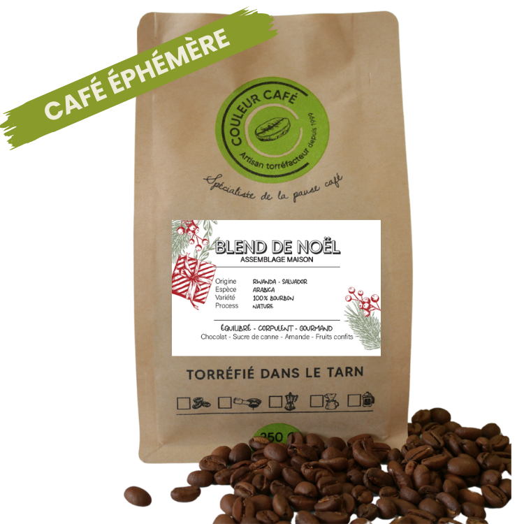 Café de spécialité Blend de Noël 2025 – édition limitée 100 % arabica, origine Rwanda et Salvador