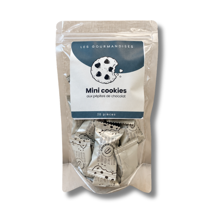 Sachet de 20 mini cookies aux pépites de chocolat